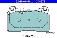 ATE 13.0470-4879.2 Bremsbelagsatz, Scheibenbremse FüR Audi Porsche