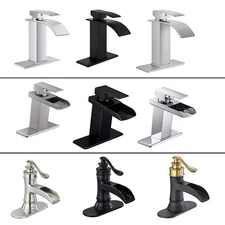 Single Handle Bathroom Vanity Sink Faucet Lavatory Vessel Basin Mixer with Cover