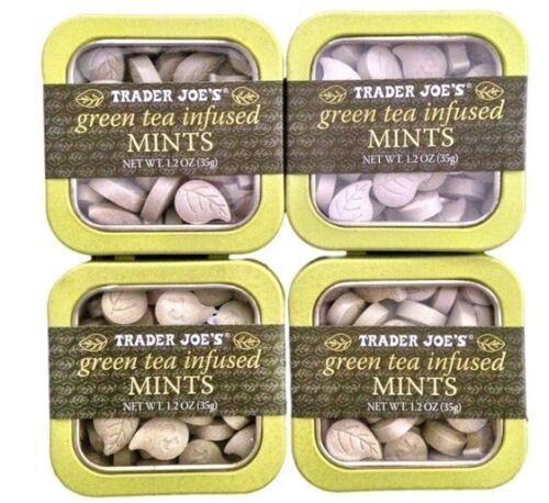 Trader Joes Green Tea Infused Mints (Pack of 4) 8/2025