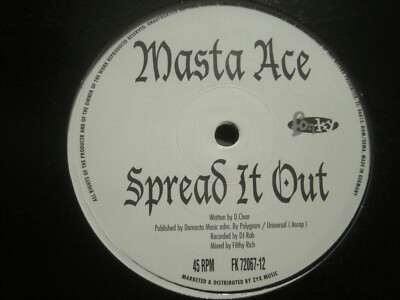 MASTA ACE SPREAD IT OUT / RAP 2K1 12'' 2001 FON-KY RARE GERMAN IMPORT HIP HOP VG+