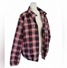 Nwot Catalina Relaxed Fit, Medium Weight Plaid Jacket With Gold Accents Sz Lg