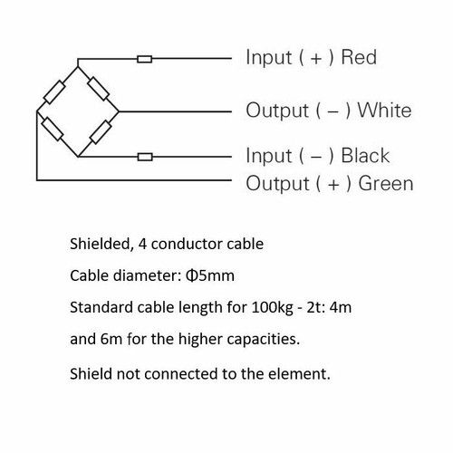 ZEMIC H8C Load Cell 1T IP67 NTEP With Cable, M12-1.75 thread - Picture 7 of 9
