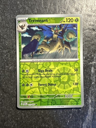 2024 Pokémon S&V Twilight Masquerade Reverse Holo Foil Trevenant 13 /167