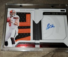 2018 Panini Playbook  Baker Mayfield Rookie Patch Auto Red /10  Rare Card RPA