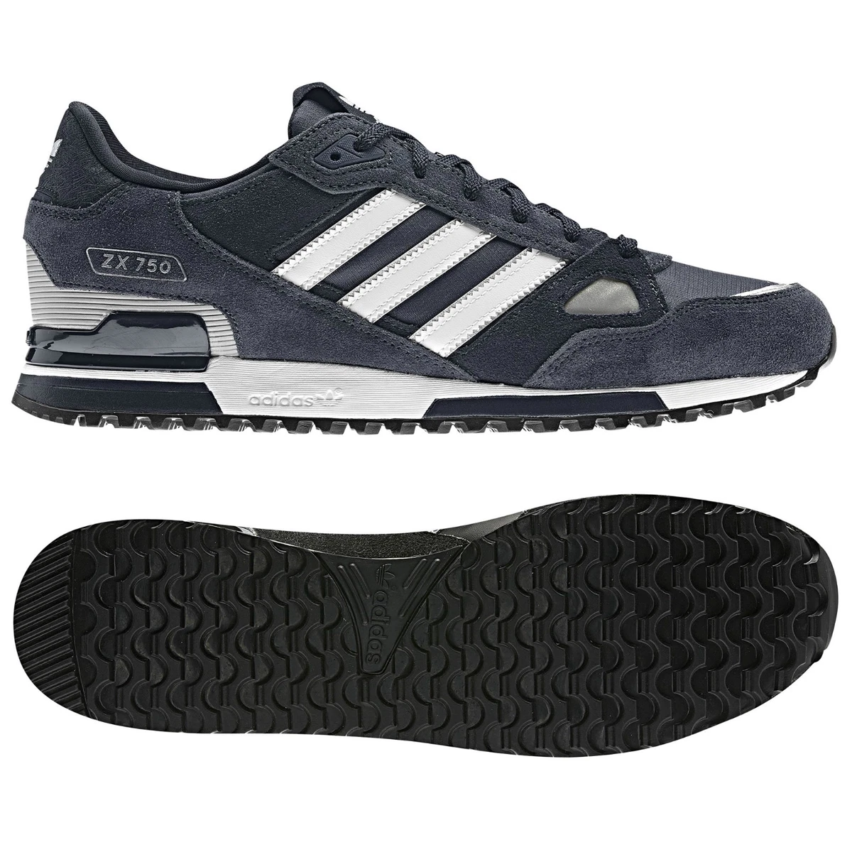 adidas Men's Zx 750' Sneaker, Blue Navy White Dark Navy, 7 UK:  : Fashion