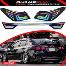 1set Rgb Led Tail Light For 2018-2024 Toyota Camry Rear Lamp Assembly Animation