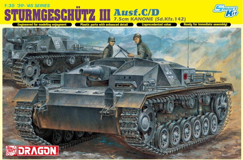 Sturmgeschutz III Ausf C D Dragon à monter pour projet diorama militaire de la seconde guerre