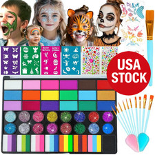 Face Painting Kit for Kids, 42 Colors Professional Face Paint Makeup Kit Non-Tox