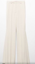 Victoria Beckham And Mango Flare Leg Pant Pale Yellow Size 6