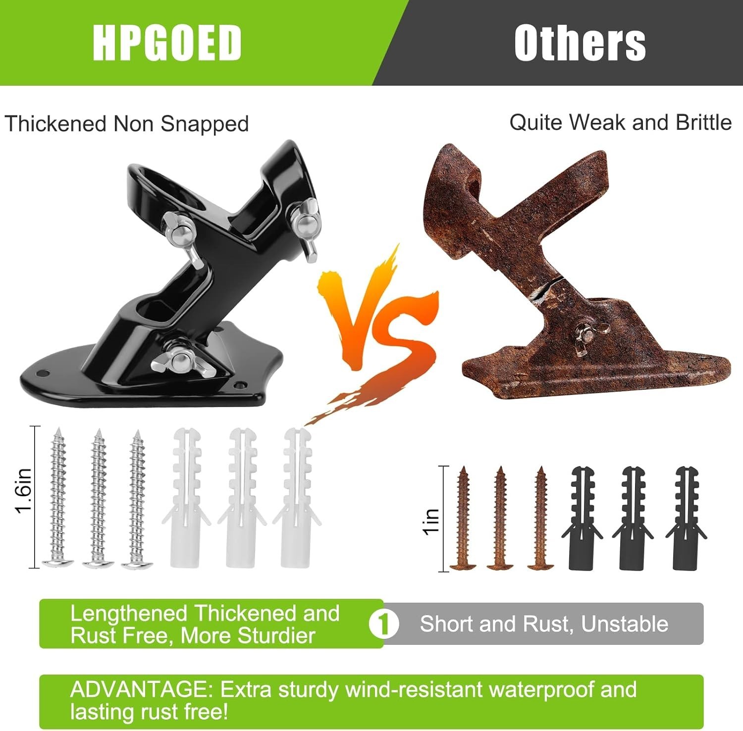 Flag Pole Holder Outside House Flag Pole Bracket Heavy Duty Metal Flag Mount