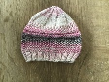 Hand knitted Baby Hat Pink Mix Newborn