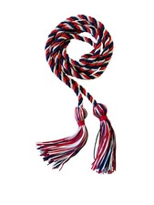 Red, Navy, and White Intertwined Honor Cord Graduation Honor Cord - College