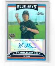 Shaun Marcum Refractor 142/500  2006 Topps Chrome   Blue Jays