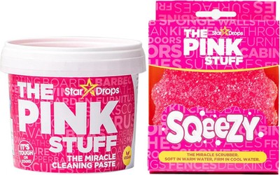 Stardrops - The Pink Stuff Miracle Cleaning Paste & SQeeZY Scrubber pack of 2