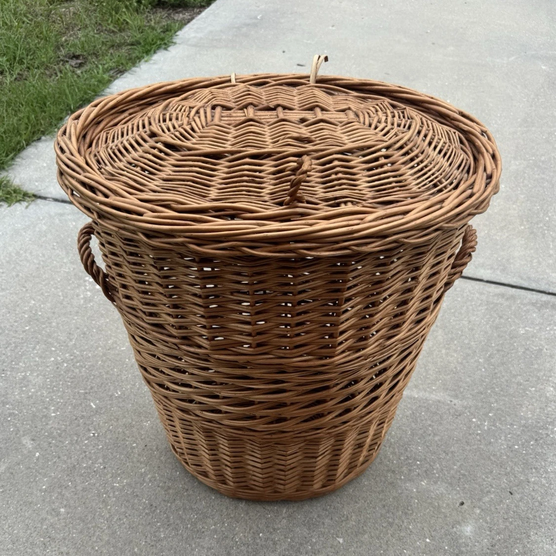 Wicker Round Storage Basket Décor Baskets for sale | eBay