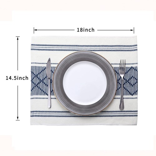 Elegant Thick placemats for Dining Table Decor Farmhouse Heat Resistant Table... - Picture 6 of 7