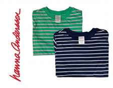 C217 Hanna Andersson Boys Stripe Tee Bundle 110/US 5 Pima Cotton NWT Lot of 2
