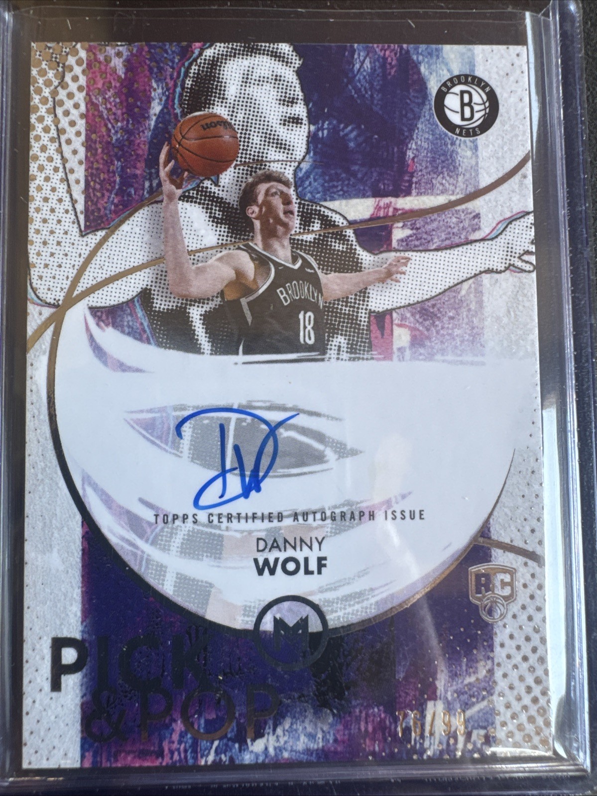 2026 Topps Motif - Pick & Pop Danny Wolf Nets Auto RC/99