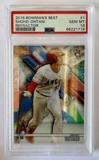 2018 Bowman's Best Shohei Ohtani PSA 10 GEM MINT Rookie Refractor Card #1 RC