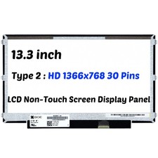 13.3" for Dell Latitude 3380 1366x768 30 Pins LCD Non-Touch Screen Display Panel