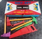 Vintage Original Ohio Art Busy Boy Tin Tool Box With Tools Tool Chest Bryan Ohio