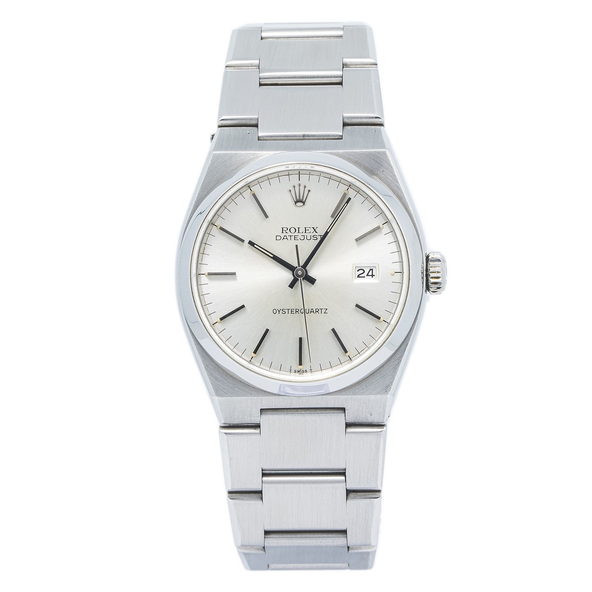 Rolex Datejust 17000 Oyster Quartz Stainless Steel Silver Dial