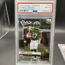 2022 Panini Clearly Donruss The Rookies Red Garrett Wilson #TR-5 Rookie RC 23/49