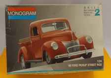 Monogram 2720 1940 Ford Pickup Street Rod 124 New Open Box Sealed Parts Monogram 2720 1940 Ford Pickup Street Rod 124 New Open Box Sealed Parts