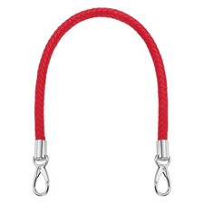 55cm 21.7" Braided Purse Strap Leather Red Silver White Buckle 