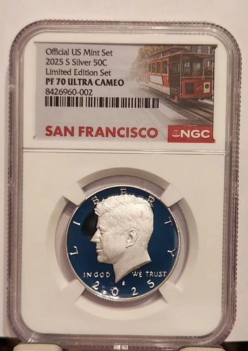 2025 S Silver Kennedy Half Dollar 50C NGC PF70 UCam LIMITED EDITION SET #2