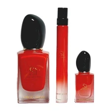 Giorgio Armani Si Passione 1oz+0.3oz Travel Spray+0.2oz Mini Eau De Parfum Set