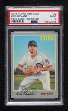 2019 Topps Heritage 1970 Cloth Stickers Kris Bryant #2 PSA 9 MINT nf5