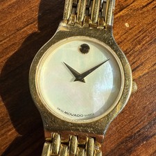 Movado Esperanza Gold Tone Mother Of Pearl Dial Ladies Watch 84.25.811.1P