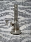 Milky Way Glass Water Pipe 14mm Small Etched Beaker w/ Bowl - Frosted Design — photo 4