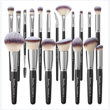 Professional Ultra Soft Black Makeup Brushes Powder Foundation Blush Contour 19