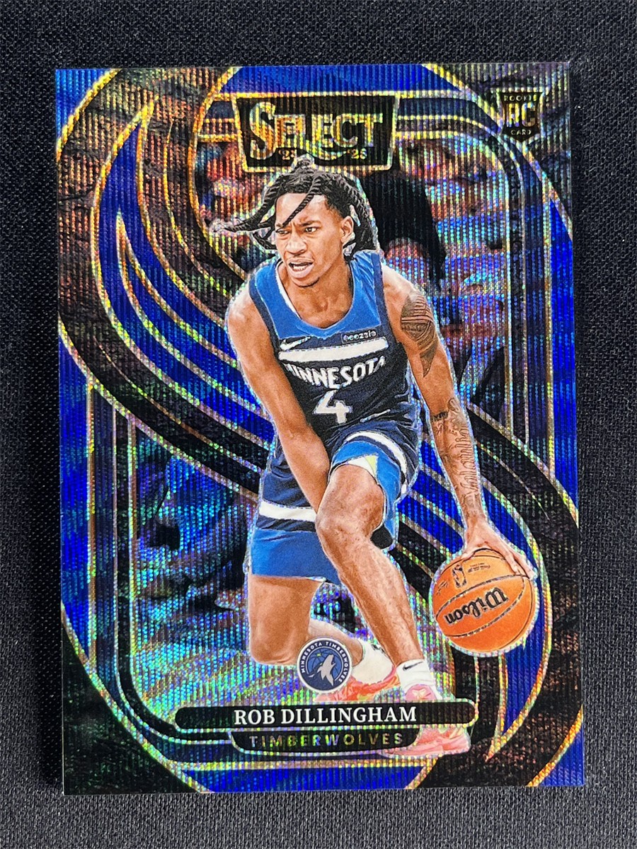 2024-25 Panini Select Rob Dillingham #187 Blue Wave Prizm Premier Level RC /75