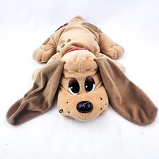 Pound Puppies 1997 Plush Dog Puppy Tan Brown Red Collar Galoob Stuffed Animal