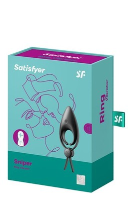 Satisfyer Sniper Black Cockring Erektion Potenzring Schwarz Penisring Vibration