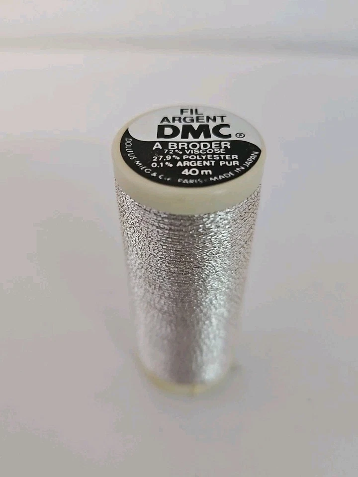 LOT OF 8 DMC Fil Argent a Broder Metallic Embroidery Thread 40m Japan SILVER - Image 2 of 3
