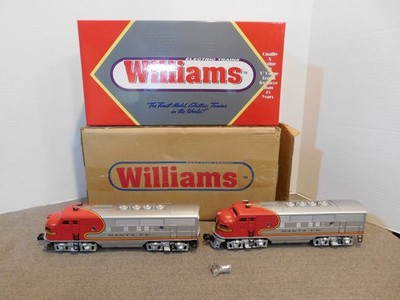 Williams Santa Fe #2343 Super Chief Locomotive & Dummy True Blast Silver/Red
