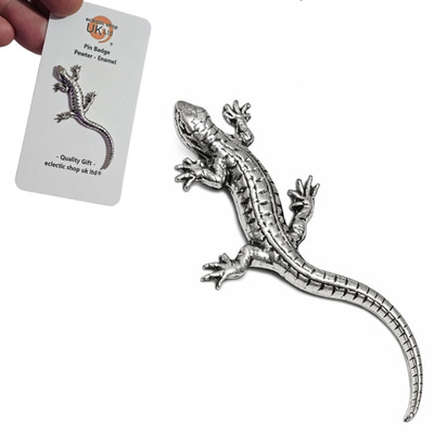 Eidechse Pin Anstecker Zinn Salamander Gecko Reptil Brosche Mantel Tasche Revers Schmuck