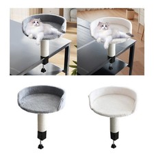 Desktop Cat Bed Easy Assembly Kitten Furniture Soft Elevated Cat Nest Perch