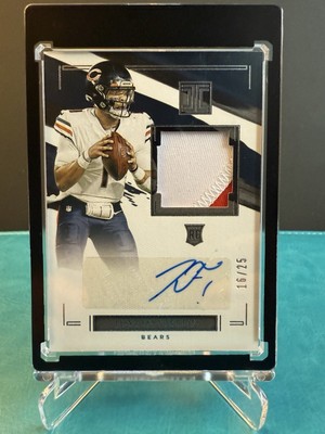 2021 Panini Impeccable Justin Fields RC Auto Patch /25 RPA Chicago Bears
