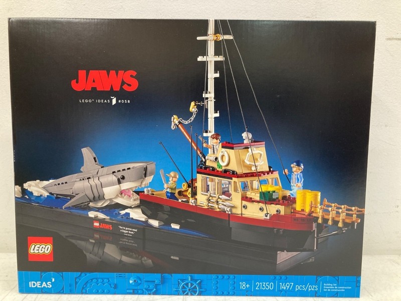 LEGO Ideas Jaws Building Set 21350 Ft. Orca Ship & Shark Model 1497 Pieces 18+