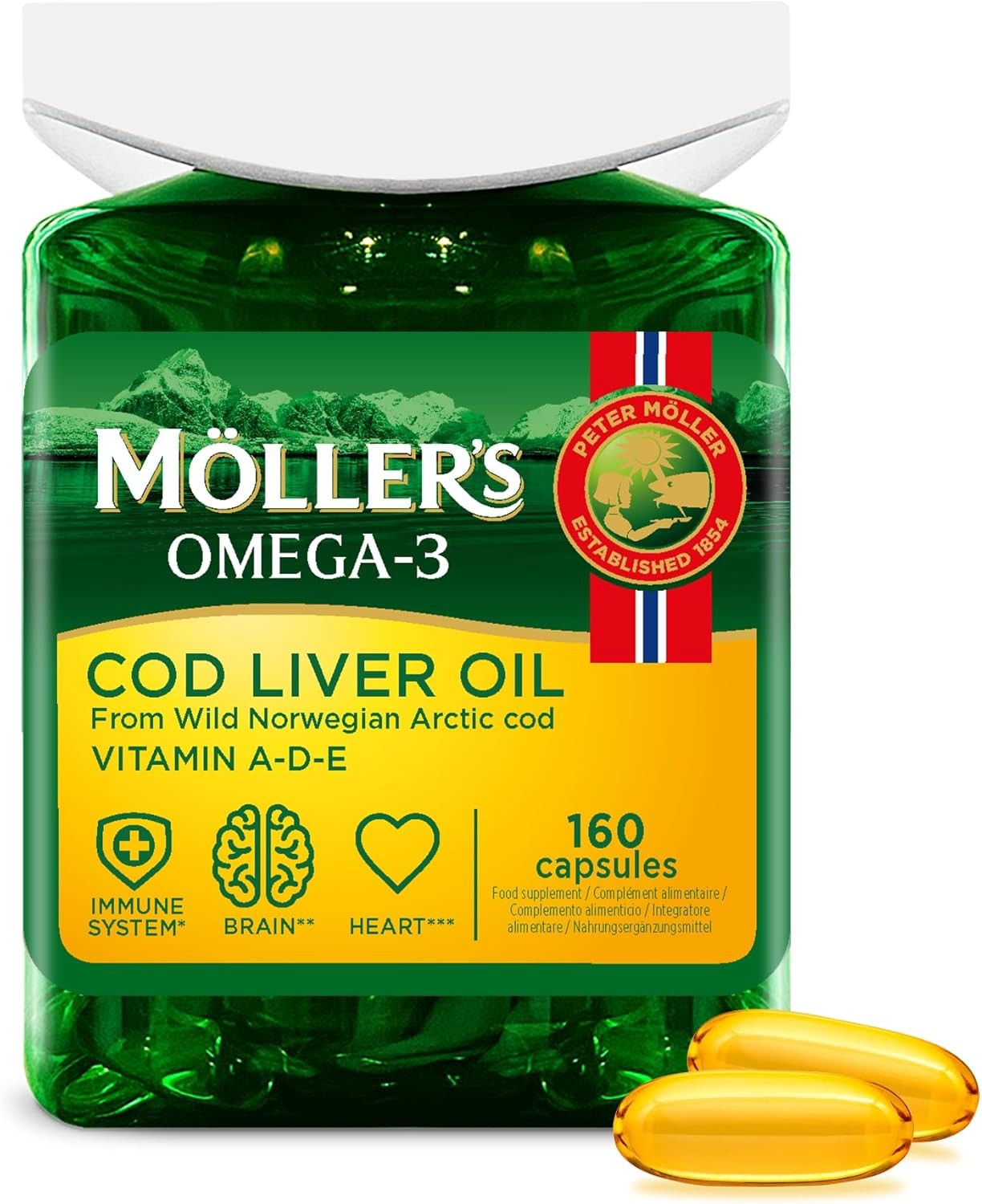 Möller'S Capsule Olio Fegato Merluzzo | Purezza Omega 3 DHA & EPA