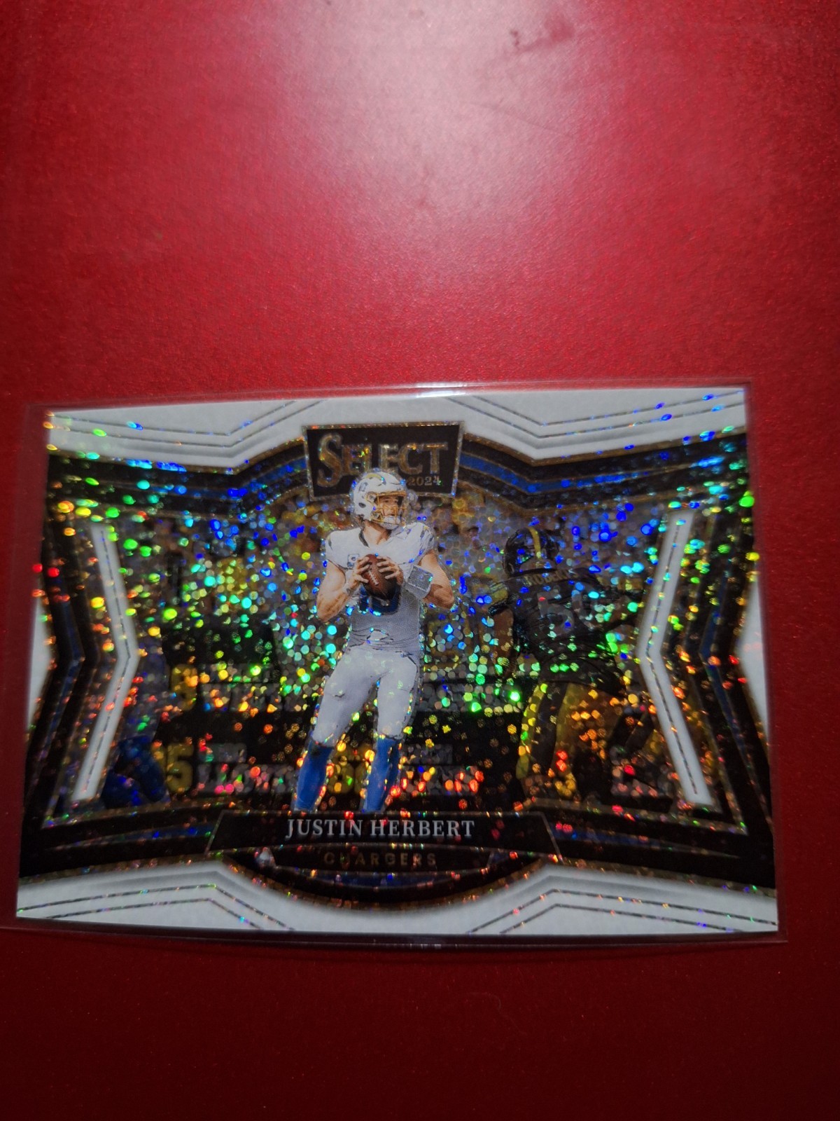 2024 Select Football White Sparkle Justin Herbert Field Level