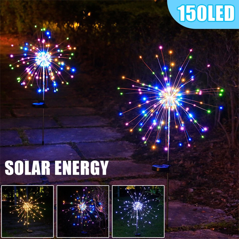 150 LED Solar Christmas Lights Outdoor Waterproof Yard Pathway Lawn Garden Decor - Image 2 of 4