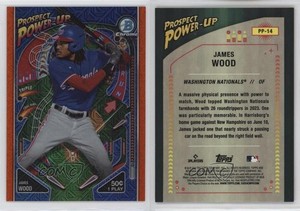 2024 Bowman Prospect Power-Up Orange Refractor /25 James Wood #PP-14