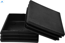 4 Pcs 2 Inch 2x2 Square Tube End Caps - Black Plastic Finishing Plugs
