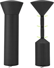 Winter Patio Heater Covers, [2025 Upgraded Tear-Resistant Fabric] Waterproof wit